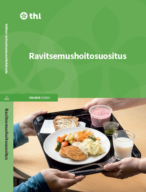 Ravitsemushoitosuosituksen 2023 -julkaisun kansi.