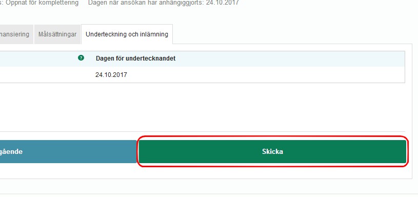 Underteckning och inlämning.