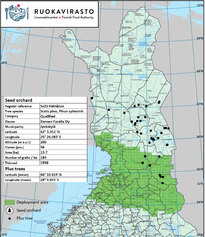 Deployment areas -map.