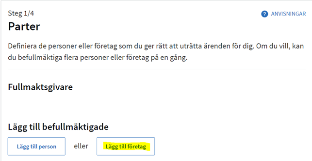 Klicka på Lägg till företag.