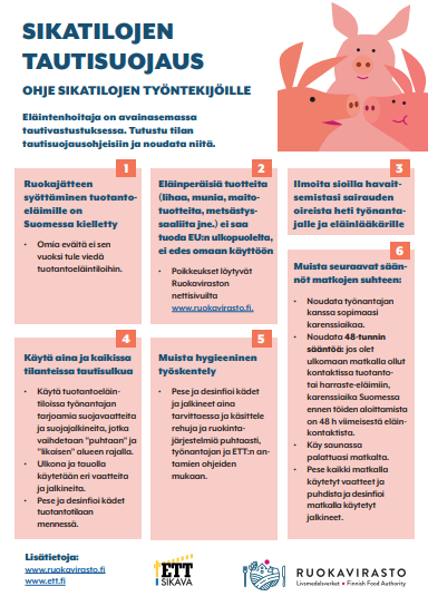 Sikatilojen tautisuojaus.