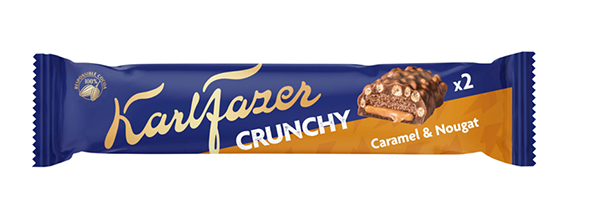 Fazer crunchy caramel nougat suklaapatukka.