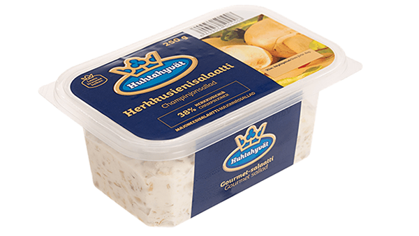 Huhtahyvat herkkusienisalaatti 250g.