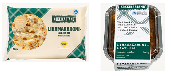 Tvä köttmakaronilådor av Kokkikartano.