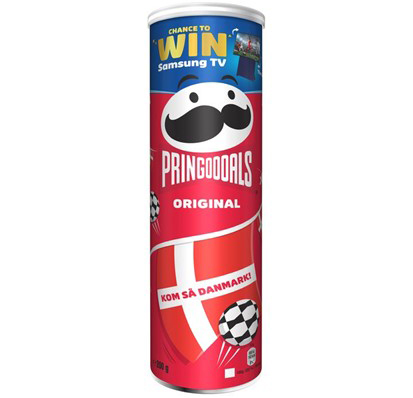 Pringles perunalastupurkki.