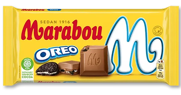 Marabou Oreo suklaa 185 grammaa.