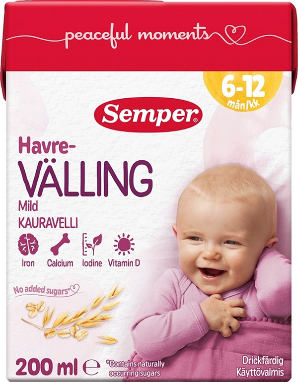 Semper käyttövalmis Kauravelli 6-12 kuukautta 200ml.