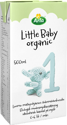 Arla Little Baby Organic 1 UHT, 500 ml pakkaus.
