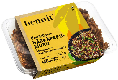 Beanit-härkäpapumuru umami, 250 g -tuotepakkaus.
