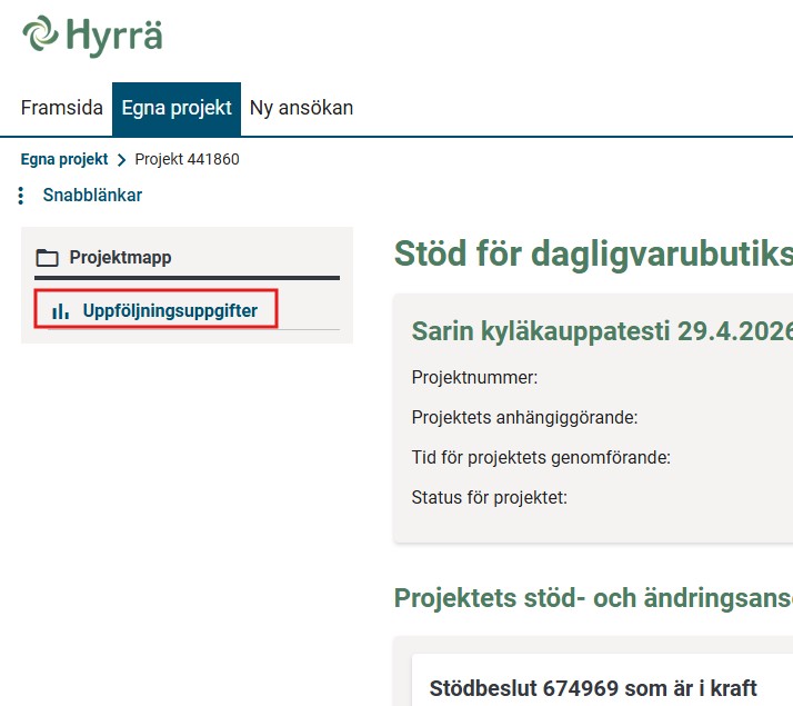 Uppföljningsuppgifter