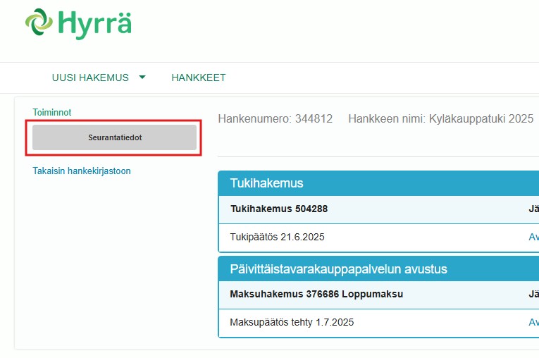 Seurantatiedot