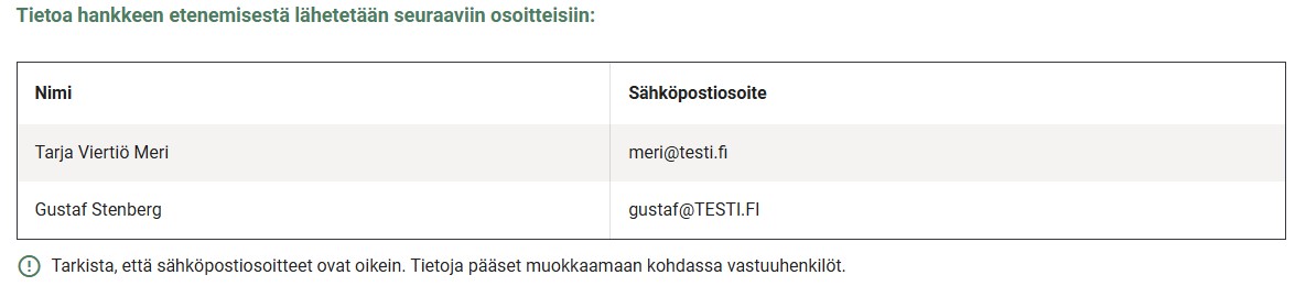 tietoa hankkeesta l&auml;hetet&auml;&auml;n
