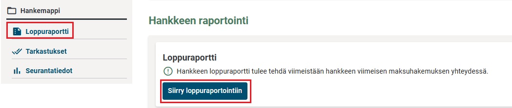 Siirry loppuraportille