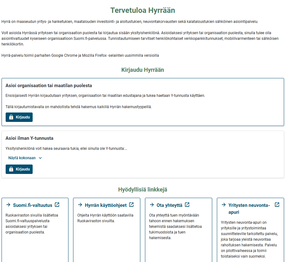Tervetuloa Hyrrään