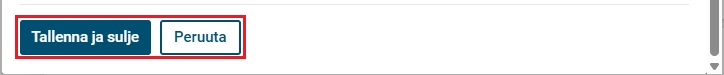 Tallenna ja sulje