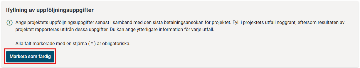 markera som färdig