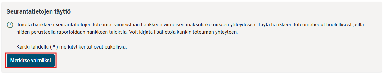 Merkitse valmiiksi