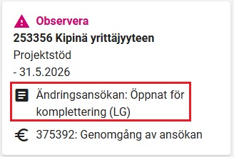 &Ouml;ppnat f&ouml;r komplettering