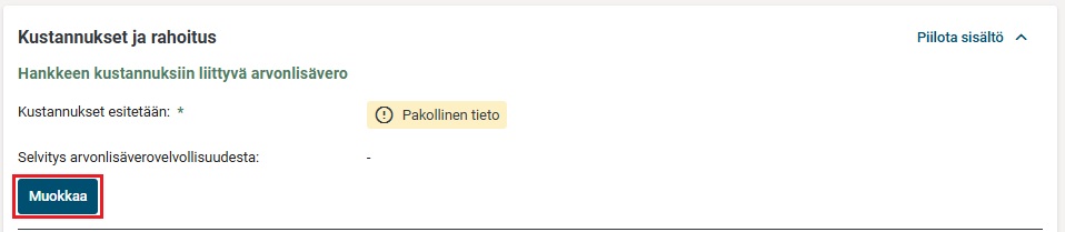 Kustannuksiin liittyv&auml; arvonlis&auml;vero