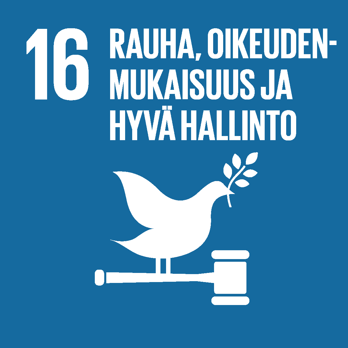 SDG-tavoite 16 ikoni.