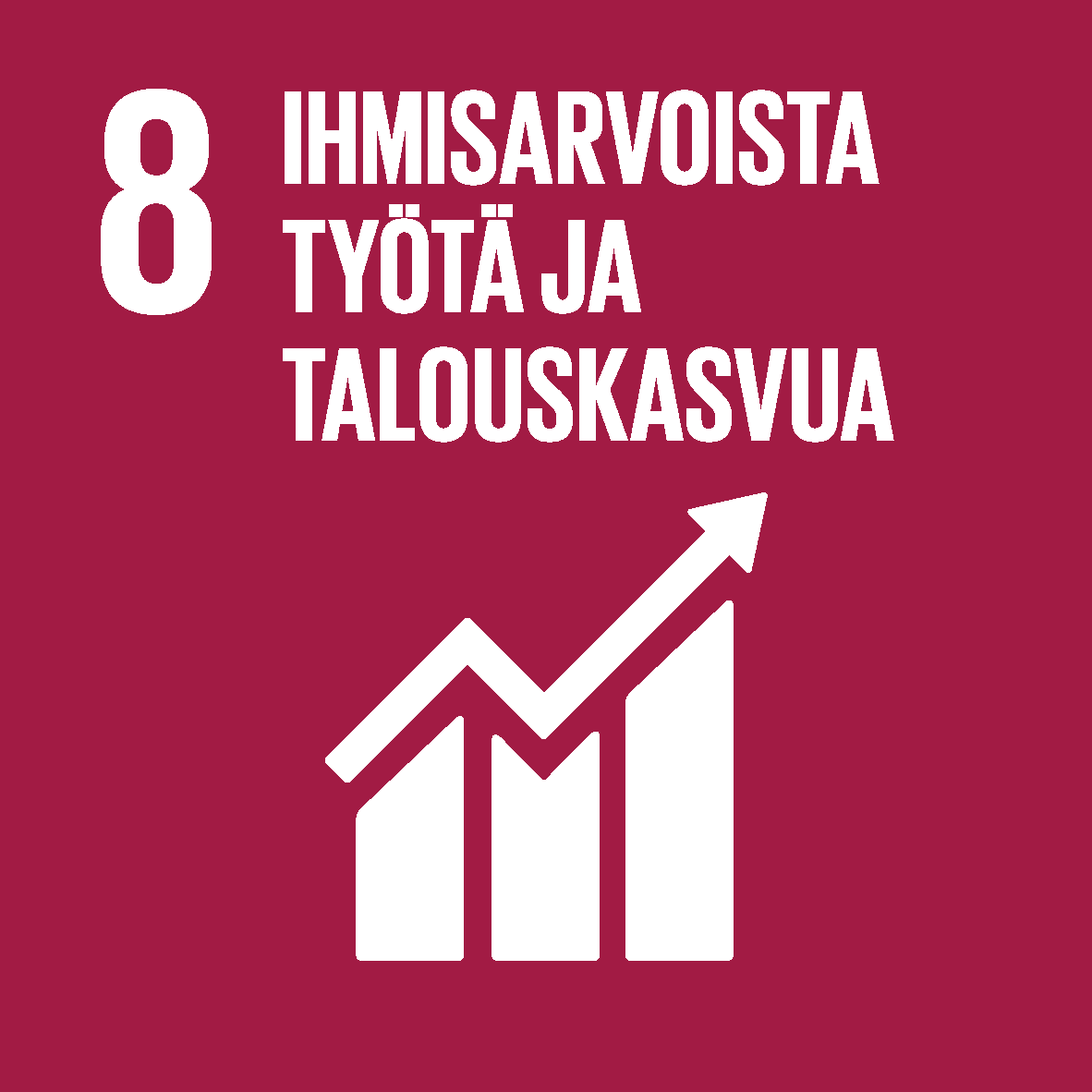 SDG-tavoite 8 ikoni.