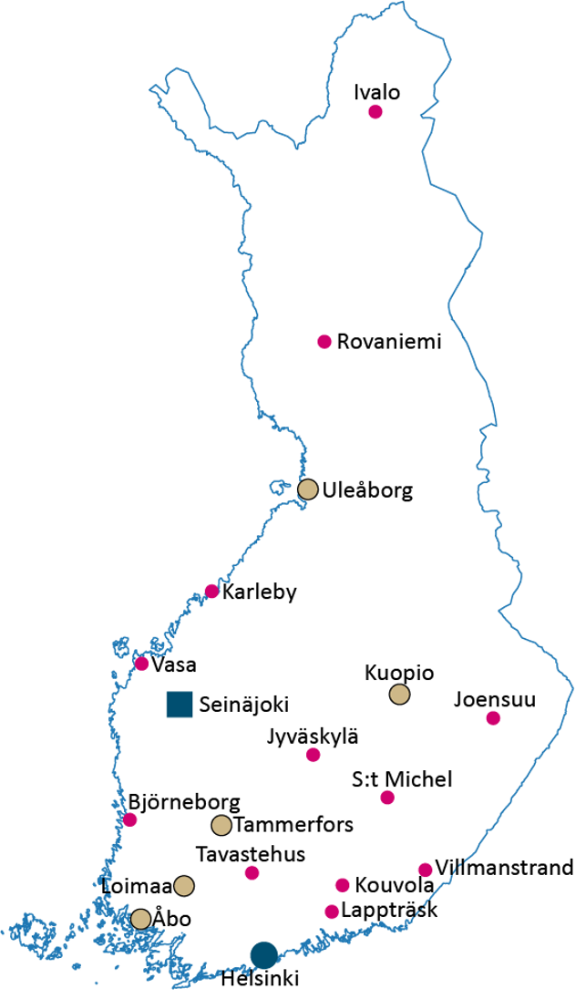 Livsmedelsverket på kartan.