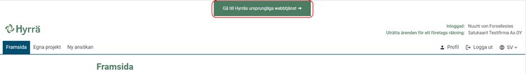 Nya inlogging till Hyrrä