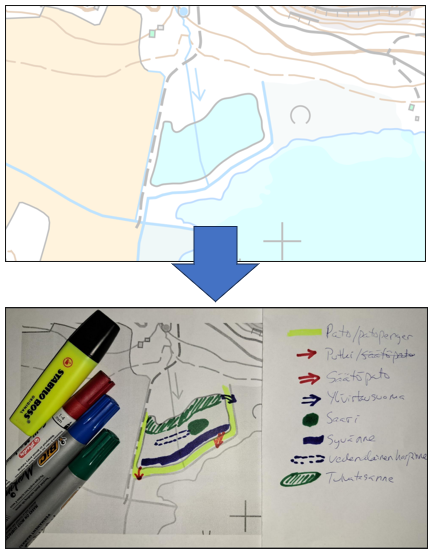 Handritad strukturplan