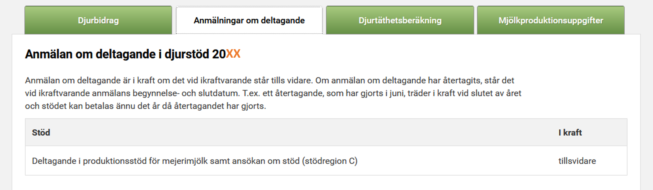 Skärmbild från Viputjänsten.