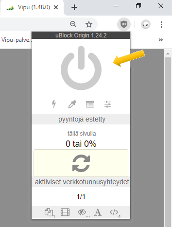 Kuvakaappaus, uB­lock Ori­gin pois pääl­tä