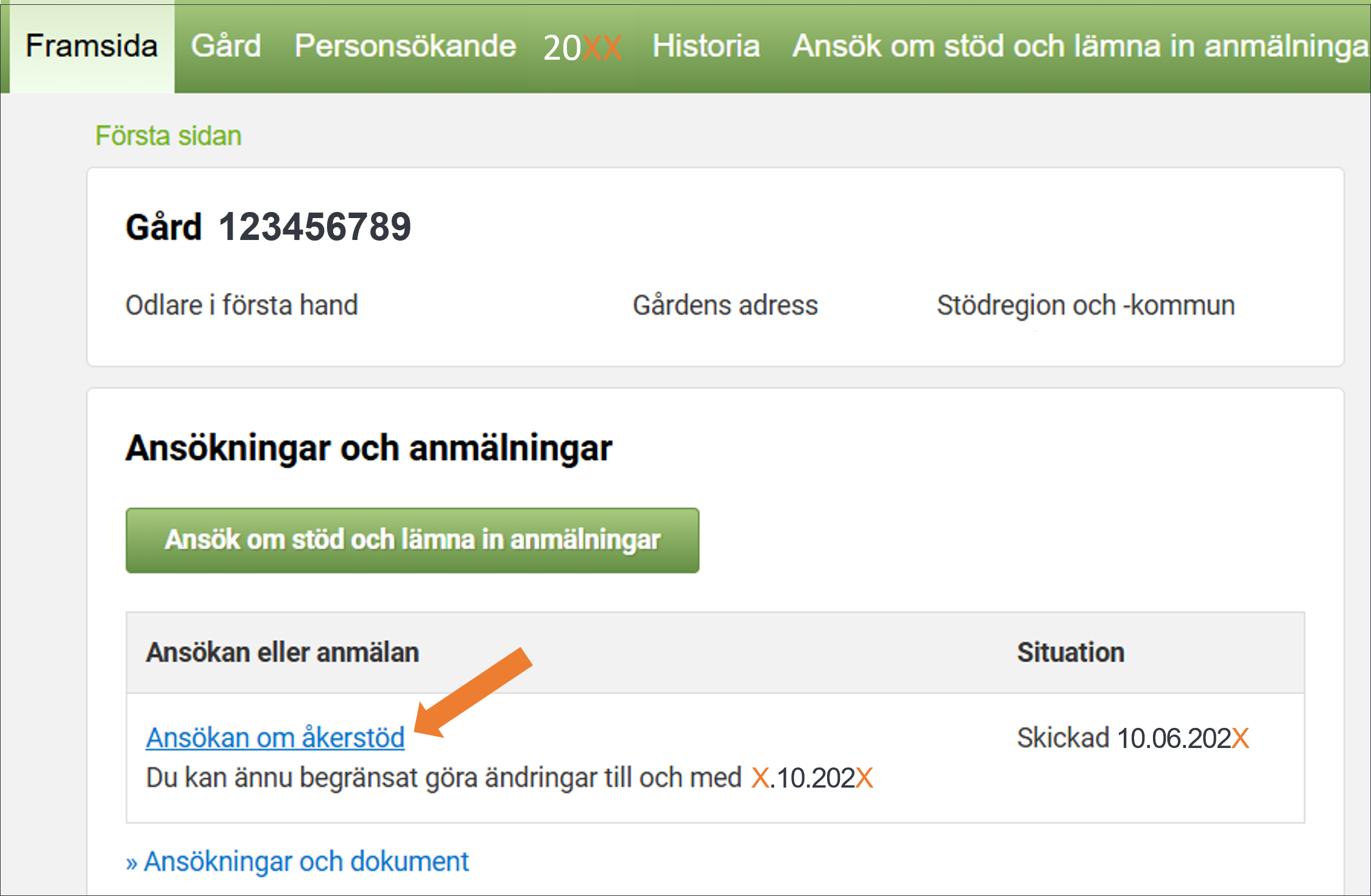 Skärmdump från Viputjänstens framsida