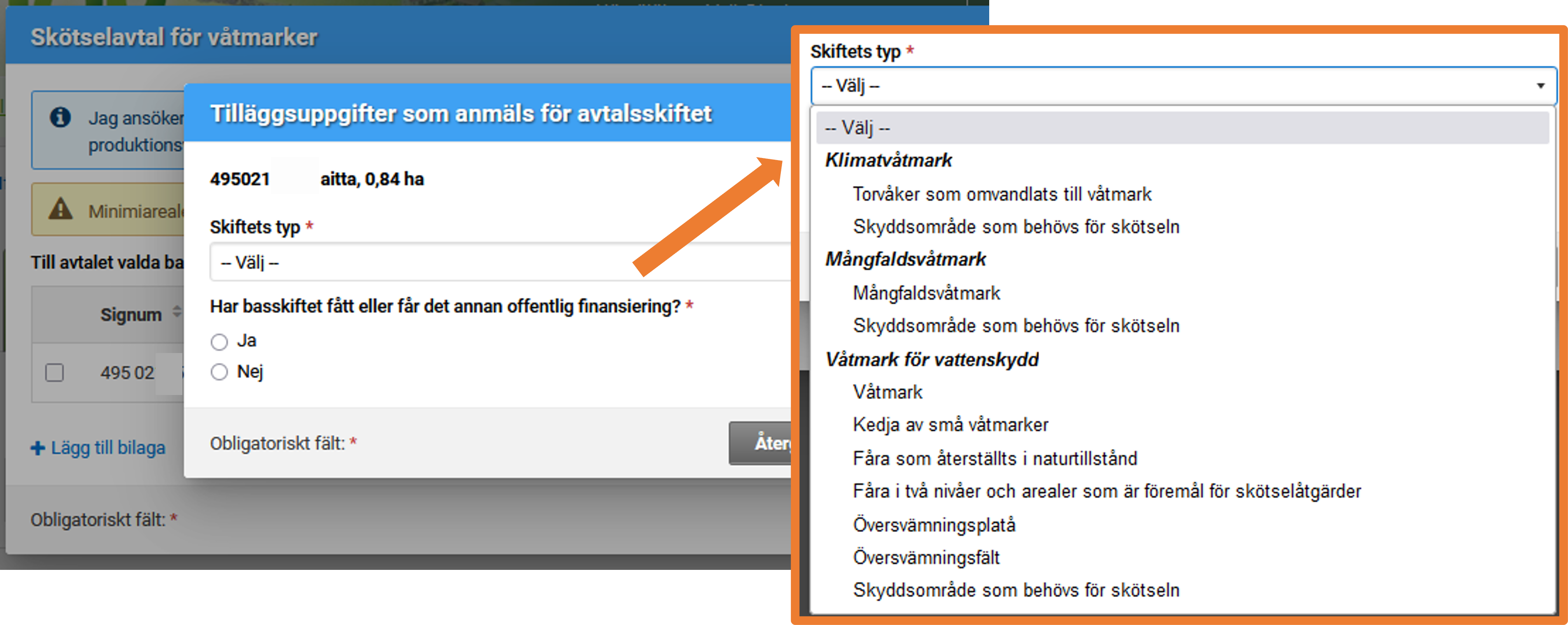 skärmdump från Viputjänsten