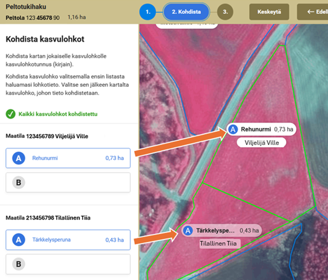 Kuvakaappaus Vipu-palvelusta