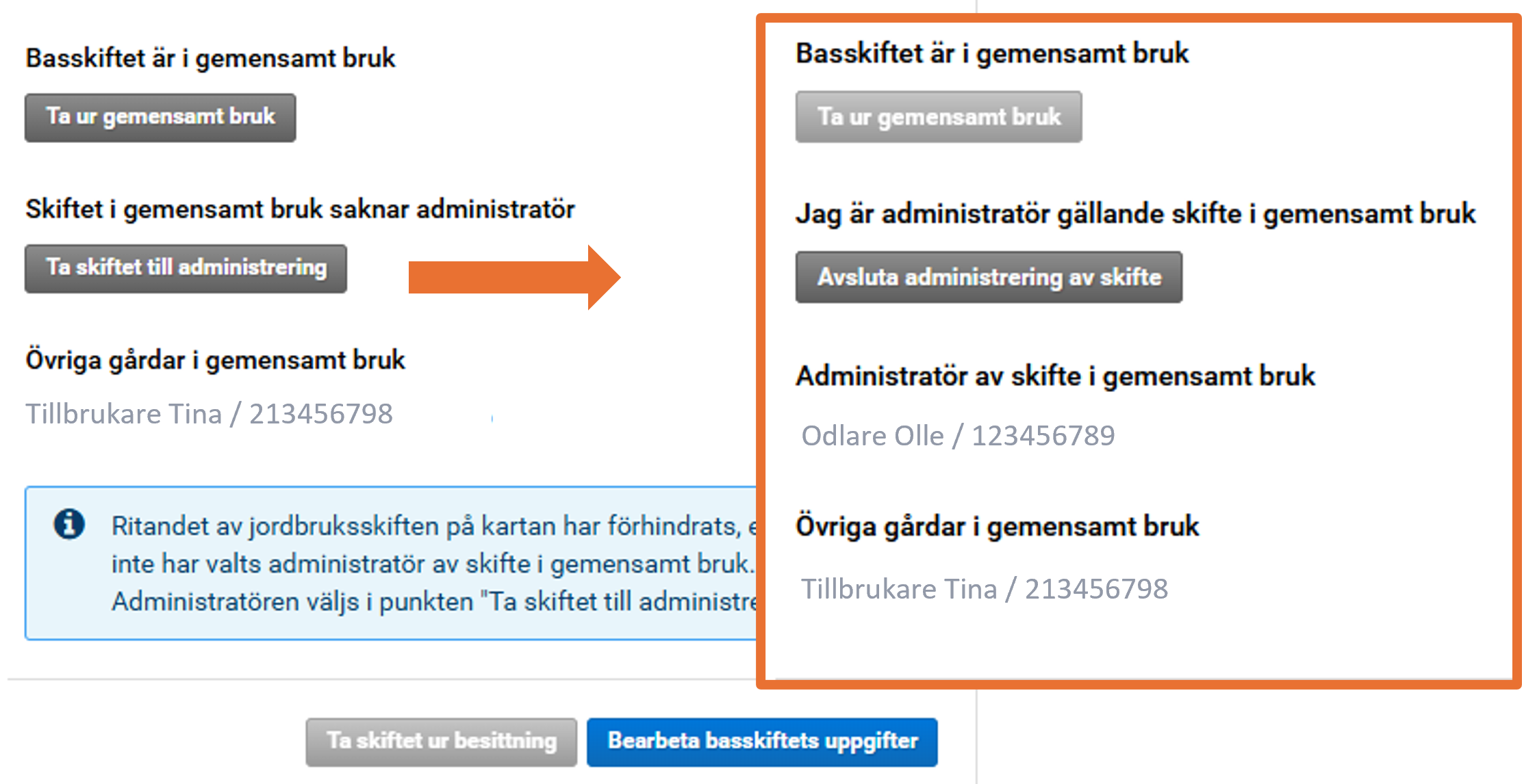 Skärmbild från Viputjänsten