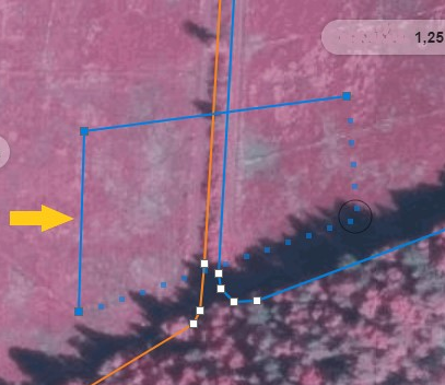 Skärmdump från Viputjänsten: Rita ett gemensamt område.