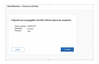 Skärmdump från Viputjänsten