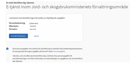 Skärmdump från Viputjänsten