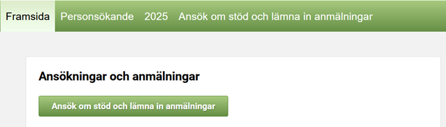 Skärmdump från Viputjänsten