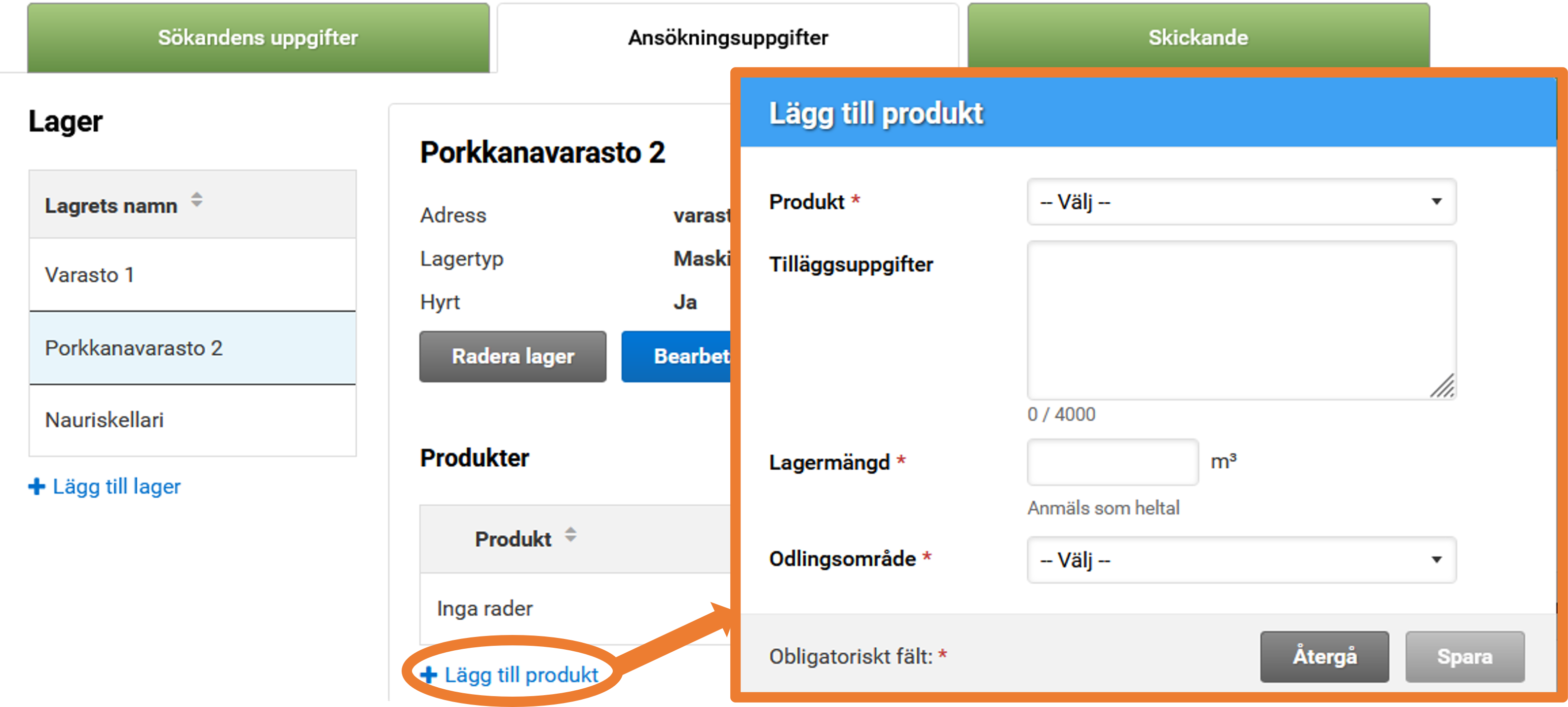 Sk&auml;rmdump fr&aring;n Viputj&auml;nsten, L&auml;gg till ny produkt