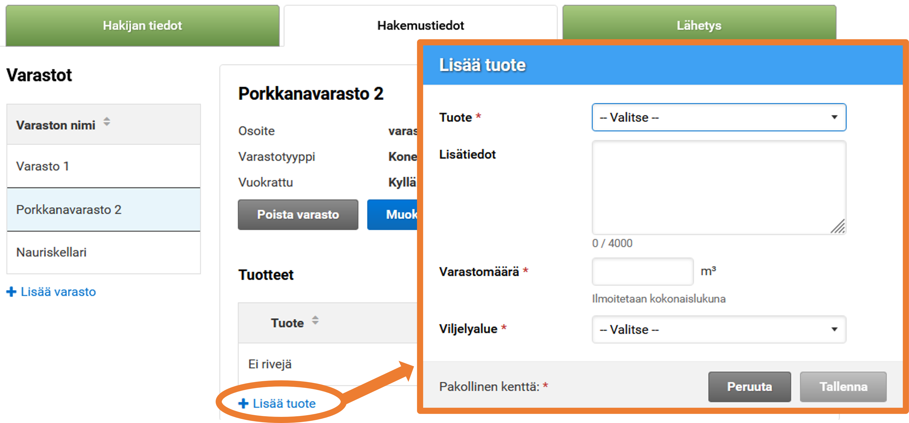 Kuvankaappaus Vipusta, lisää tuote.