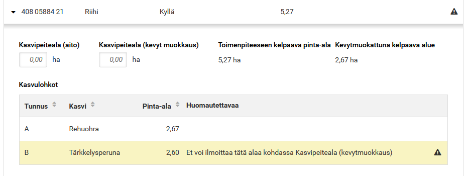 Kuvakaappaus Vipu-palvelun Kevytmuokkaus-kohdasta.