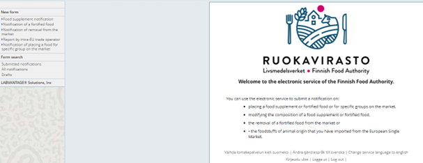 Welcome page