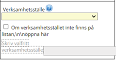 Verksamhetsställe