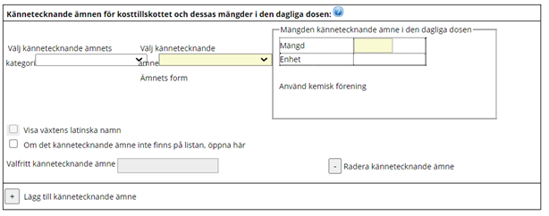 Om ämnet inte finns i listan