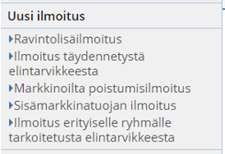 Uusi ilmoitus