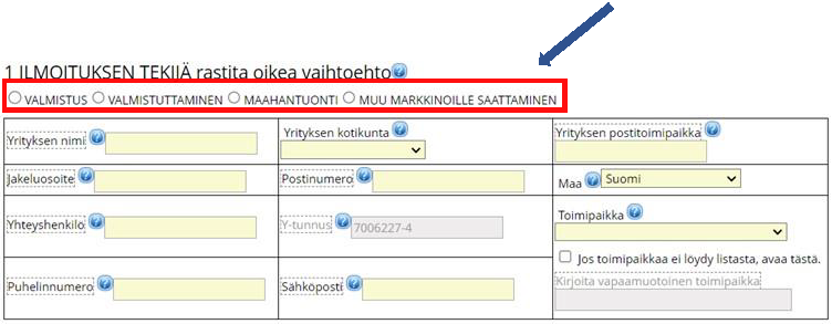 Ilmoituksen tekijä